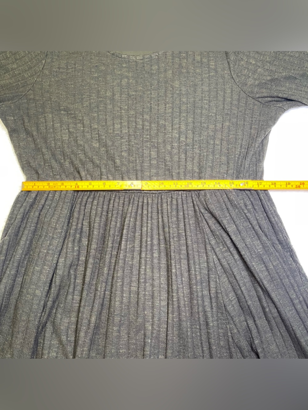 Torrid Womens 2 (18/20) Charcoal Ribbed Long Sleeve Tiered Babydoll Mini Dress - Picture 8 of 10